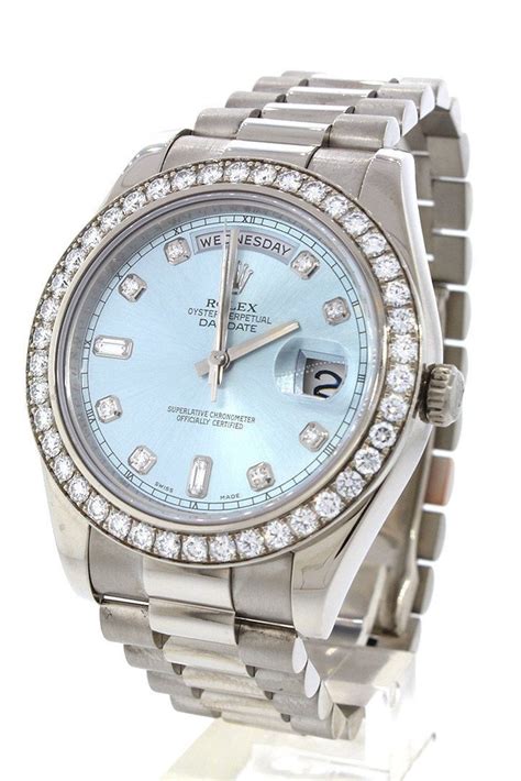 rolex model 218349 pre-owned ebya|Rolex President Day Date II 218349 41mm Diamond Dial Bezel .